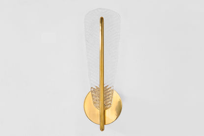 Hudson Valley Passaic Wall Sconce in Aged Brass, room setting 1