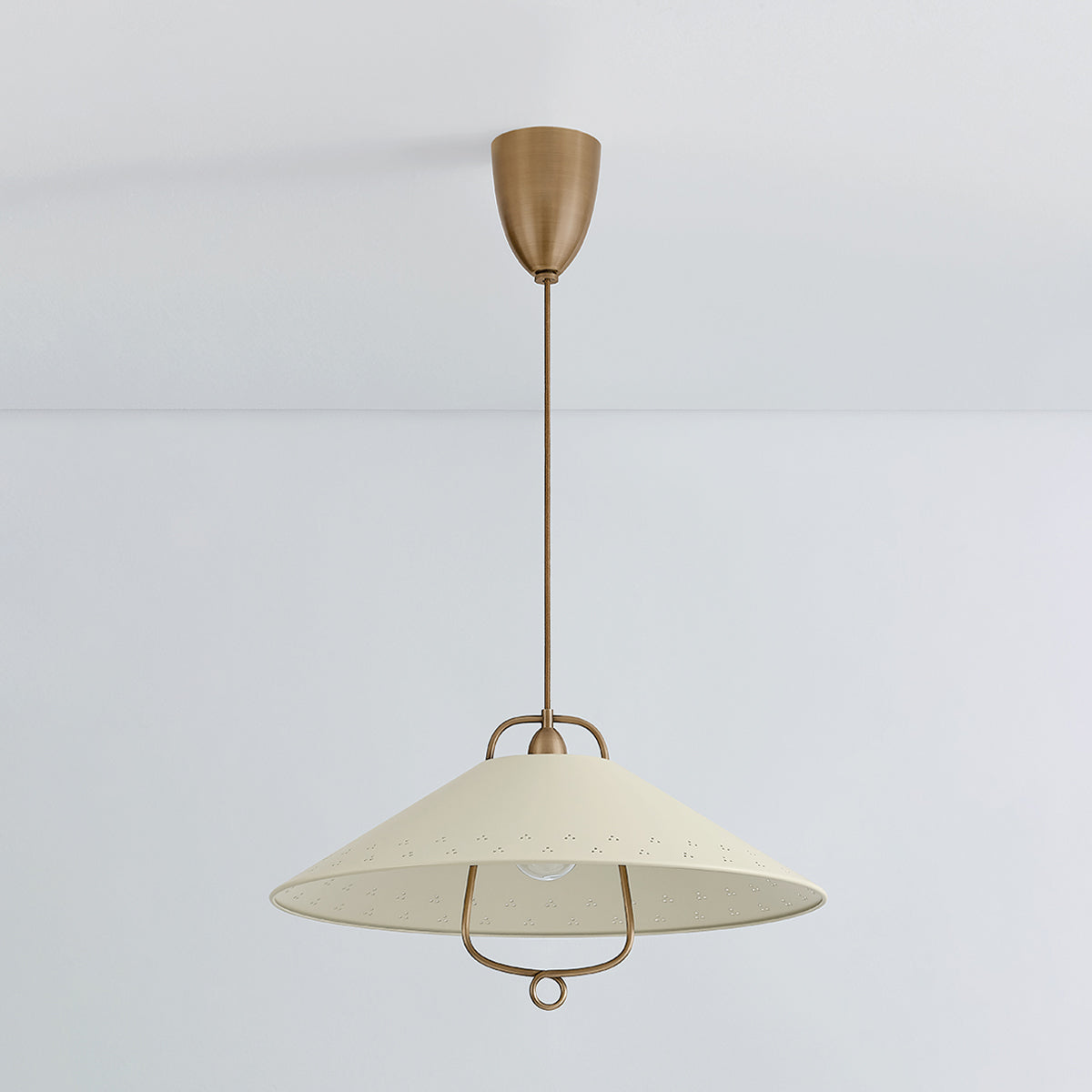 Hudson Valley Pawley Pendant in Historic Bronze / Soft Sand, alternate view 1