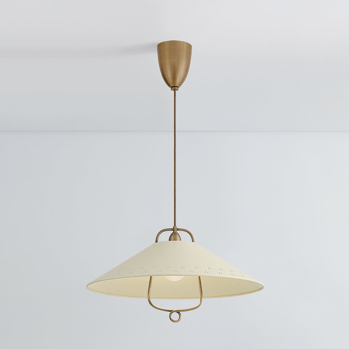Hudson Valley Pawley Pendant in Historic Bronze / Soft Sand, alternate view 2