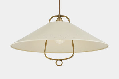 Hudson Valley Pawley Pendant in Historic Bronze / Soft Sand, room setting 2