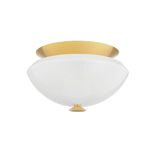 Hudson Valley Pawtucket 2-Light Flush Mount Aged Brass/Soft White