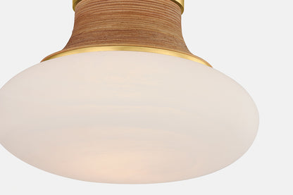 Hudson Valley Pearl River 11" Flush Mount in Aged Brass, room setting 2