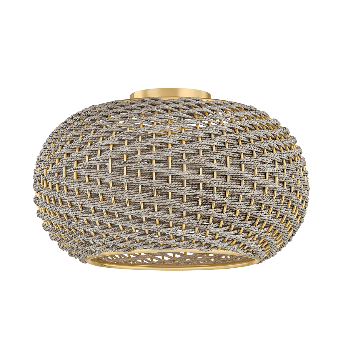 Hudson Valley Penarth Flush Mount Aged Brass