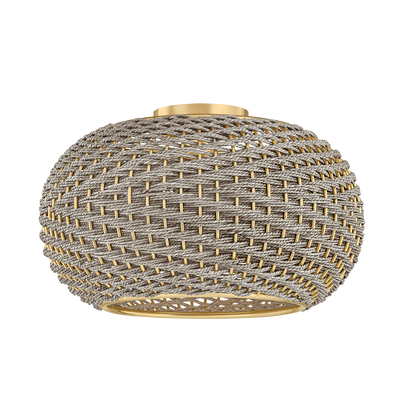 Hudson Valley Penarth Flush Mount Aged Brass