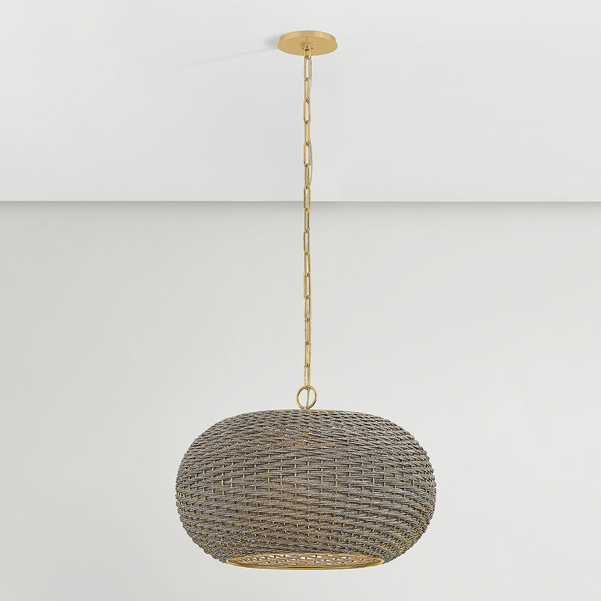Hudson Valley Penarth Pendant in Aged Brass, alternate view 2