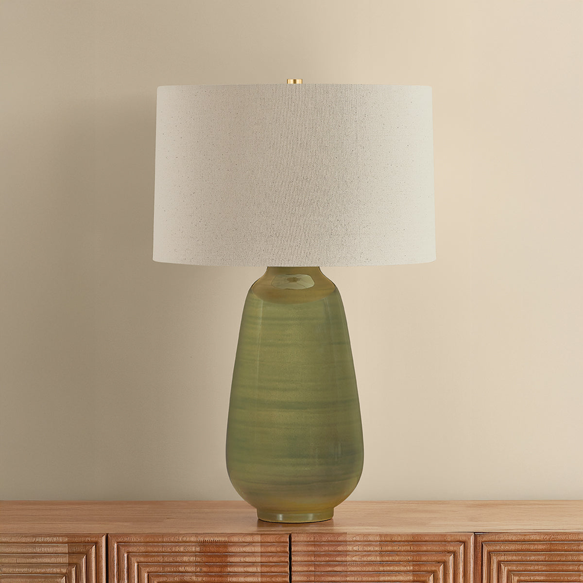 Hudson Valley Piermont Table Lamp in Aged Brass, alternate view 1