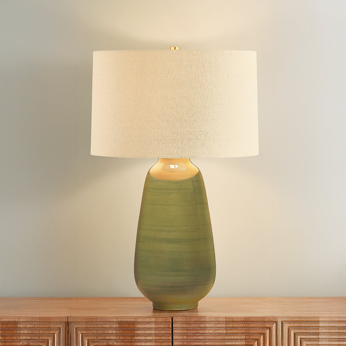 Hudson Valley Piermont Table Lamp in Aged Brass, alternate view 2