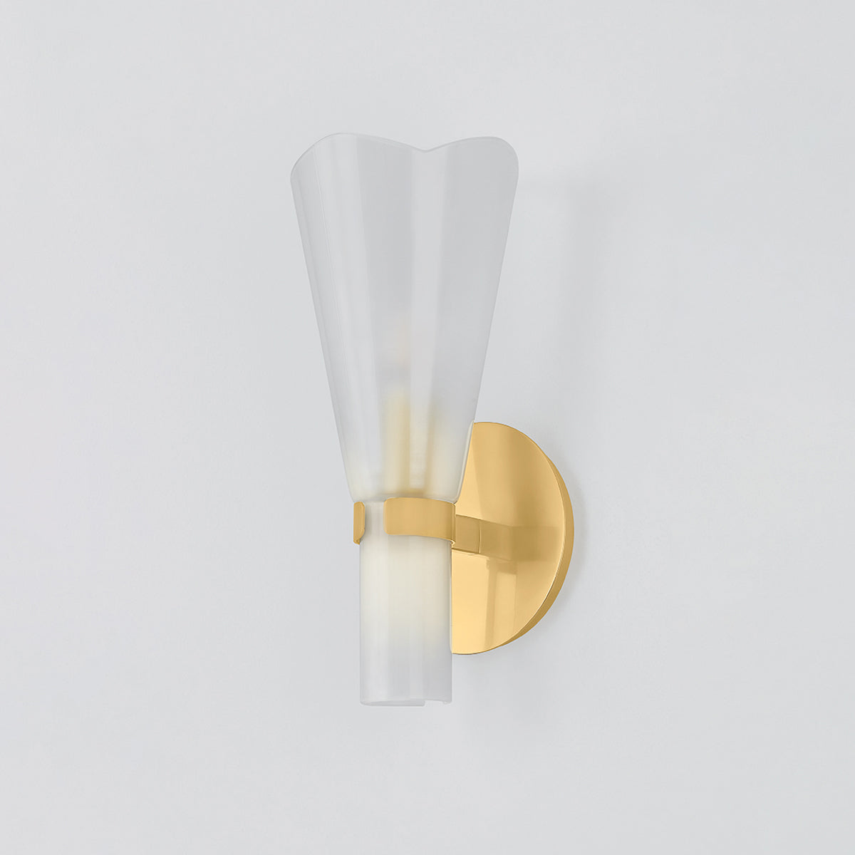 Hudson Valley Pine Island Wall Sconce in Aged Brass, alternate view 1