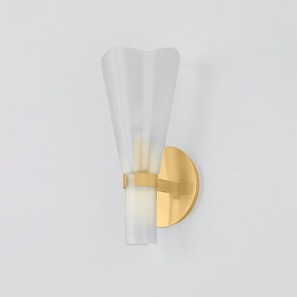 Hudson Valley Pine Island Wall Sconce in Aged Brass, alternate view 1