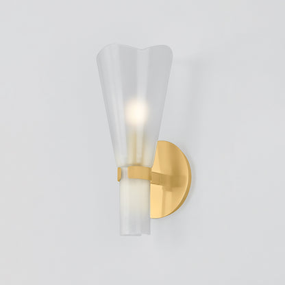 Hudson Valley Pine Island Wall Sconce in Aged Brass, alternate view 2
