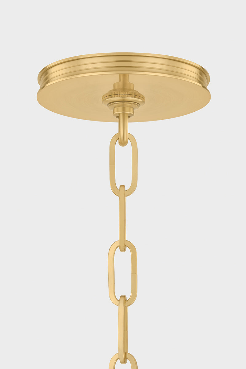 Hudson Valley Pinesbridge 10.5" Pendant in Aged Brass, room setting 1