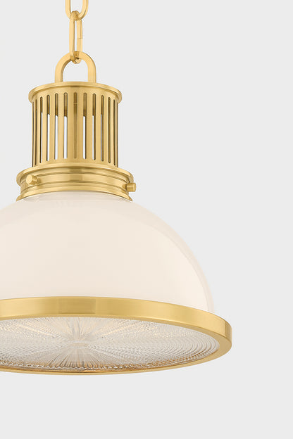 Hudson Valley Pinesbridge 10.5" Pendant in Aged Brass, room setting 4