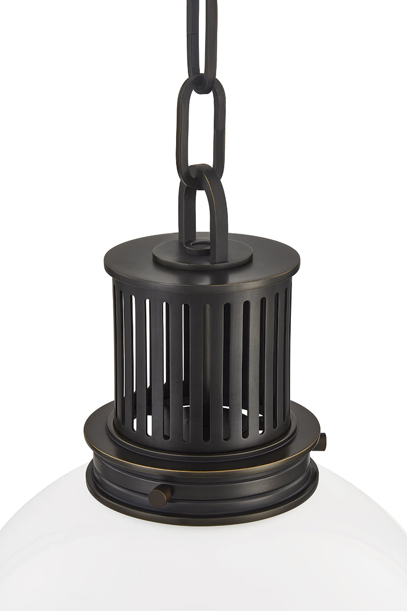 Hudson Valley Pinesbridge 10.5" Pendant in Distressed Bronze, room setting 2