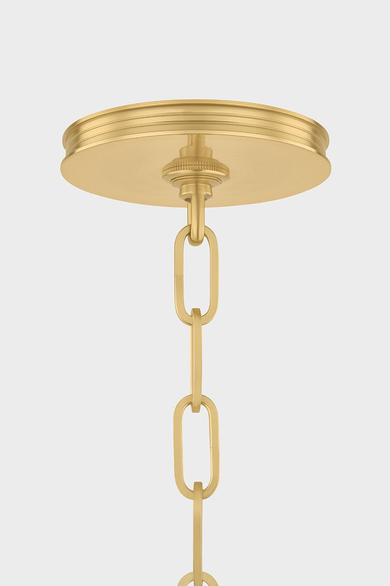 Hudson Valley Pinesbridge 14.5" Pendant in Aged Brass, room setting 1