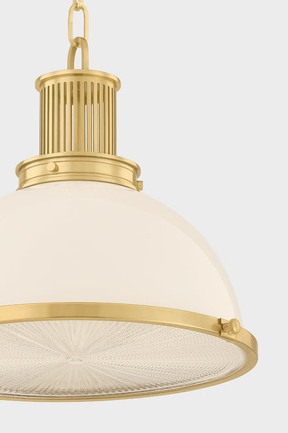 Hudson Valley Pinesbridge 14.5" Pendant in Aged Brass, room setting 4