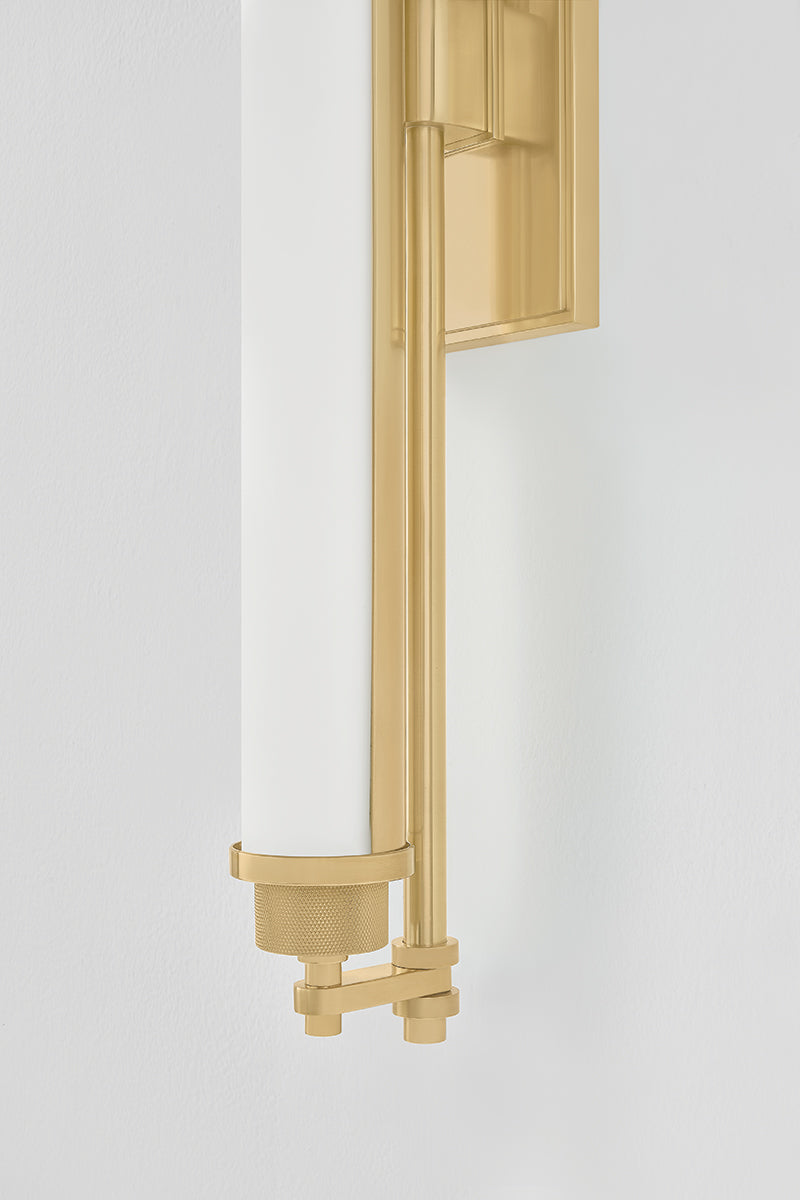 Hudson Valley Plandome 28" Tall Bath & Vanity Light Aged Brass detail view 4