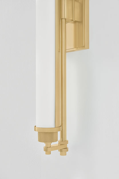 Hudson Valley Plandome 28" Tall Bath & Vanity Light Aged Brass detail view 4