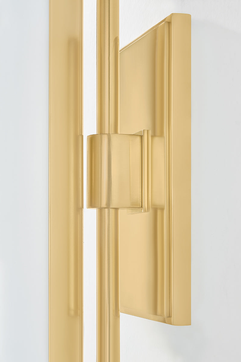 Hudson Valley Plandome 28" Tall Bath & Vanity Light Aged Brass detail view 5