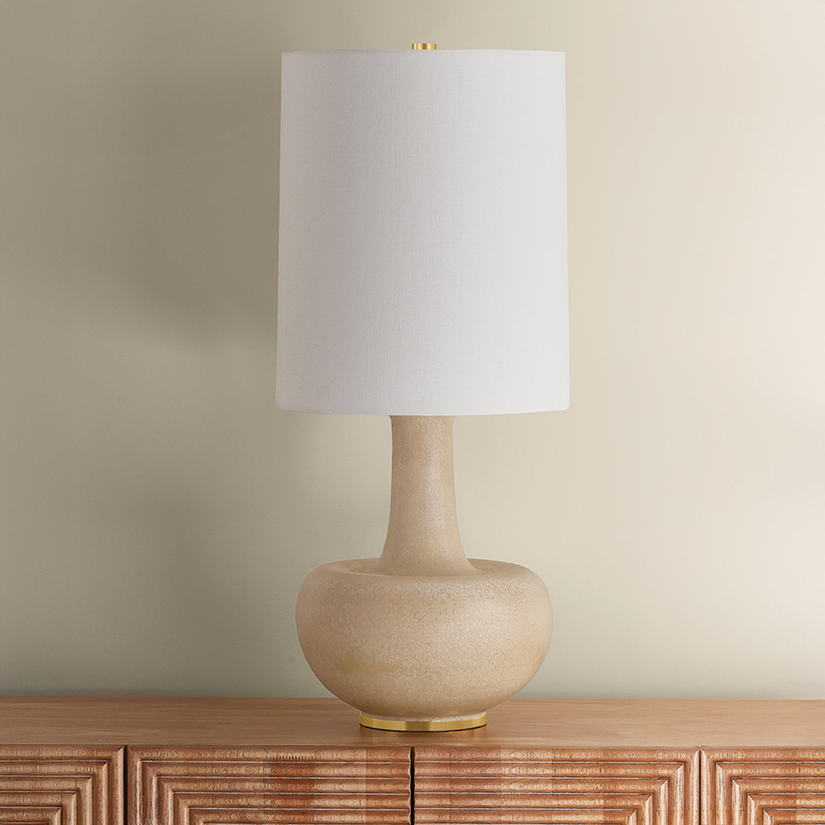Hudson Valley Plum Point Table Lamp in Aged Brass, alternate view 1