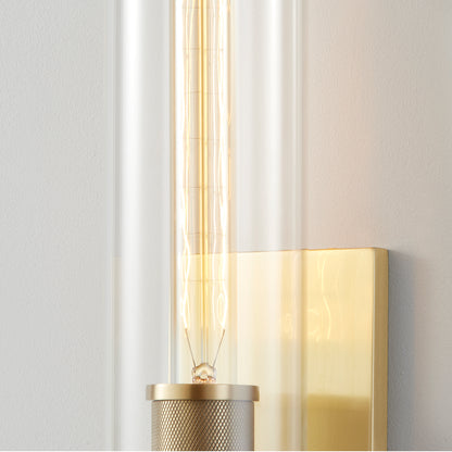 Hudson Valley Porter Wall Sconce in Aged Brass, alternate view 1