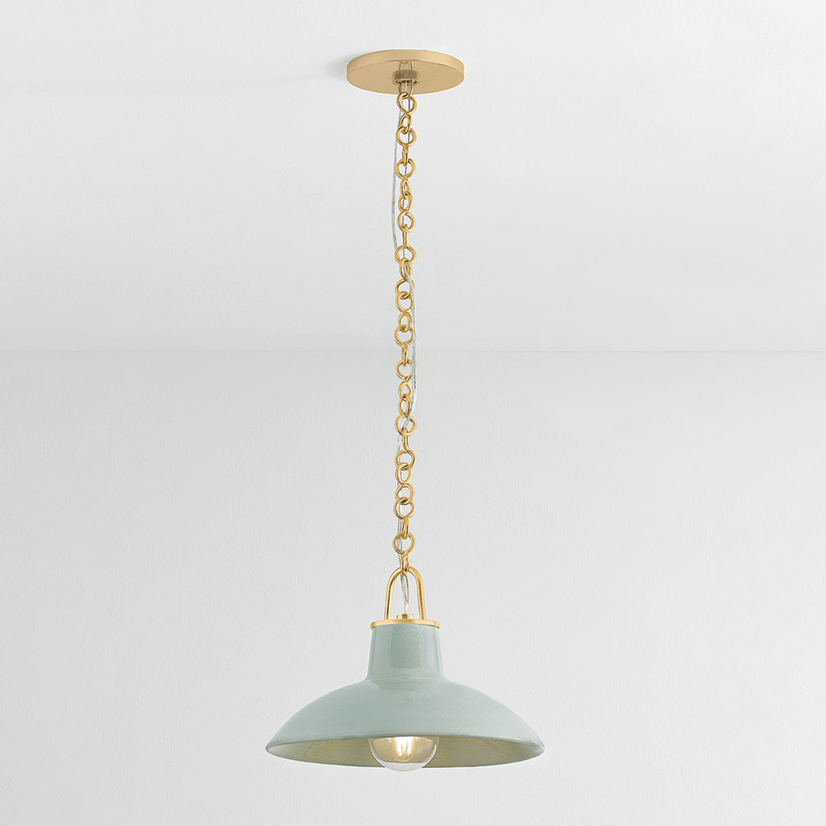 Hudson Valley Pottersville 12.5" Pendant in Aged Brass, alternate view 2