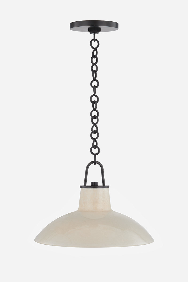 Hudson Valley Pottersville 12.5" Pendant in Distressed Bronze, room setting 1