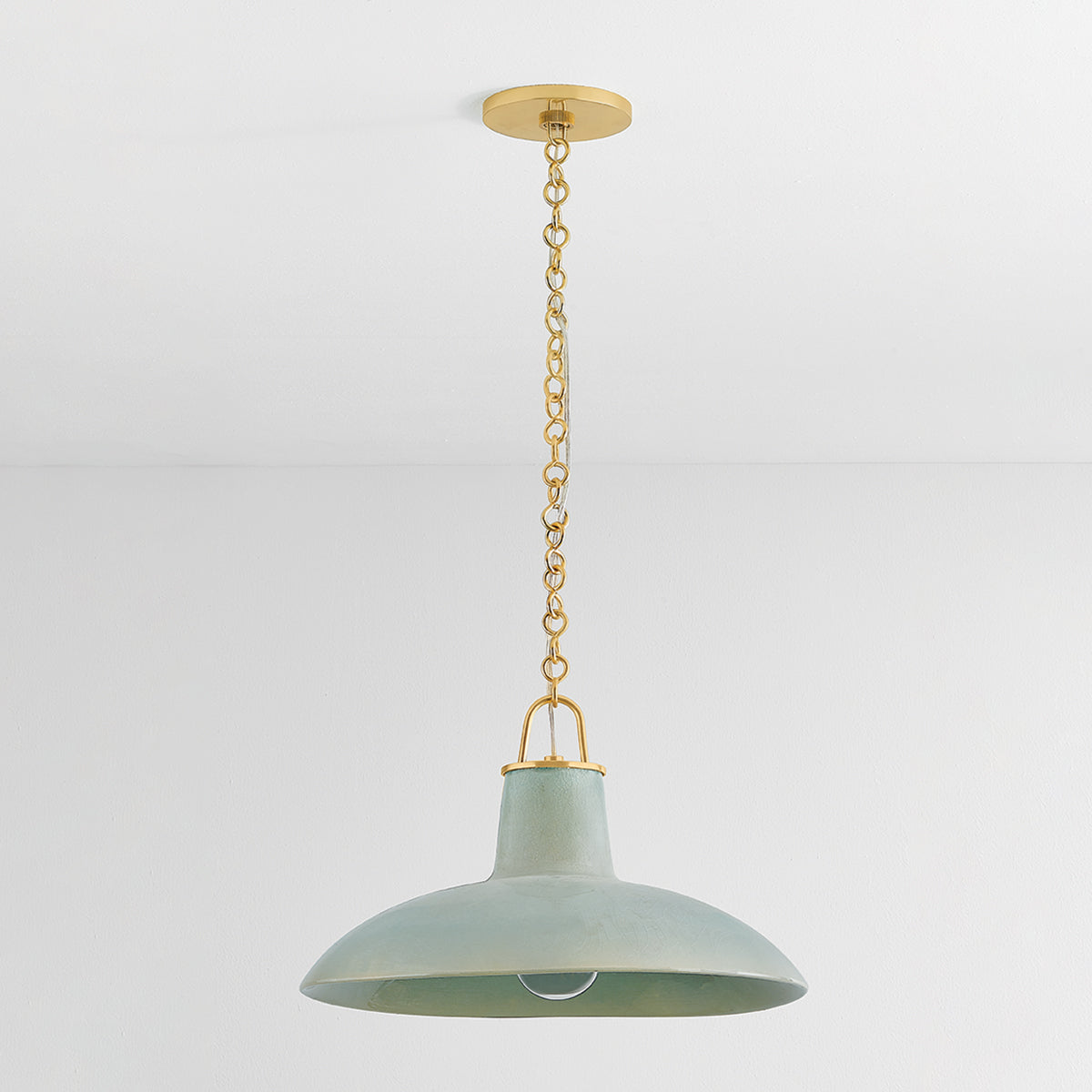 Hudson Valley Pottersville 18" Pendant in Aged Brass, alternate view 1