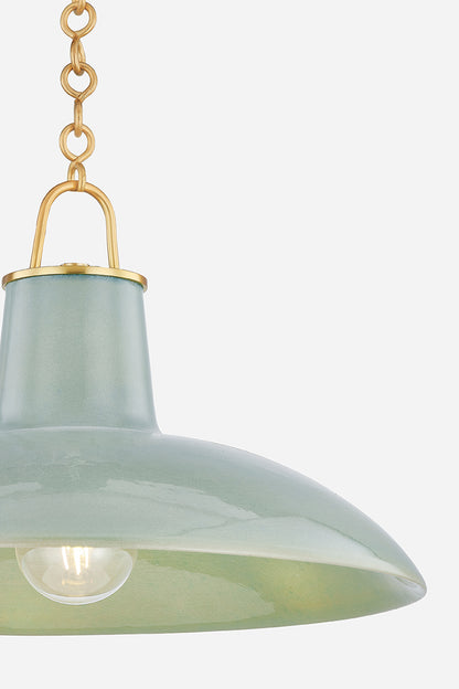 Hudson Valley Pottersville 18" Pendant in Aged Brass, room setting 2
