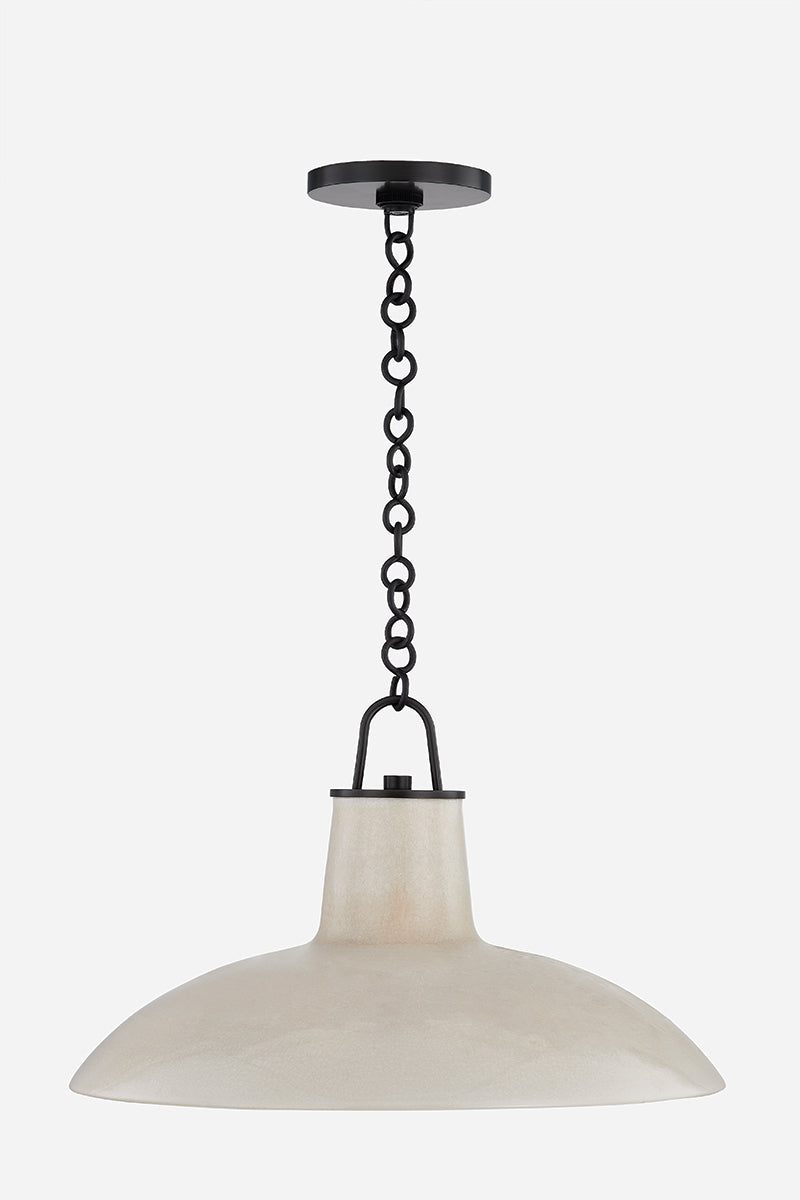Hudson Valley Pottersville 18" Pendant in Distressed Bronze, room setting 1