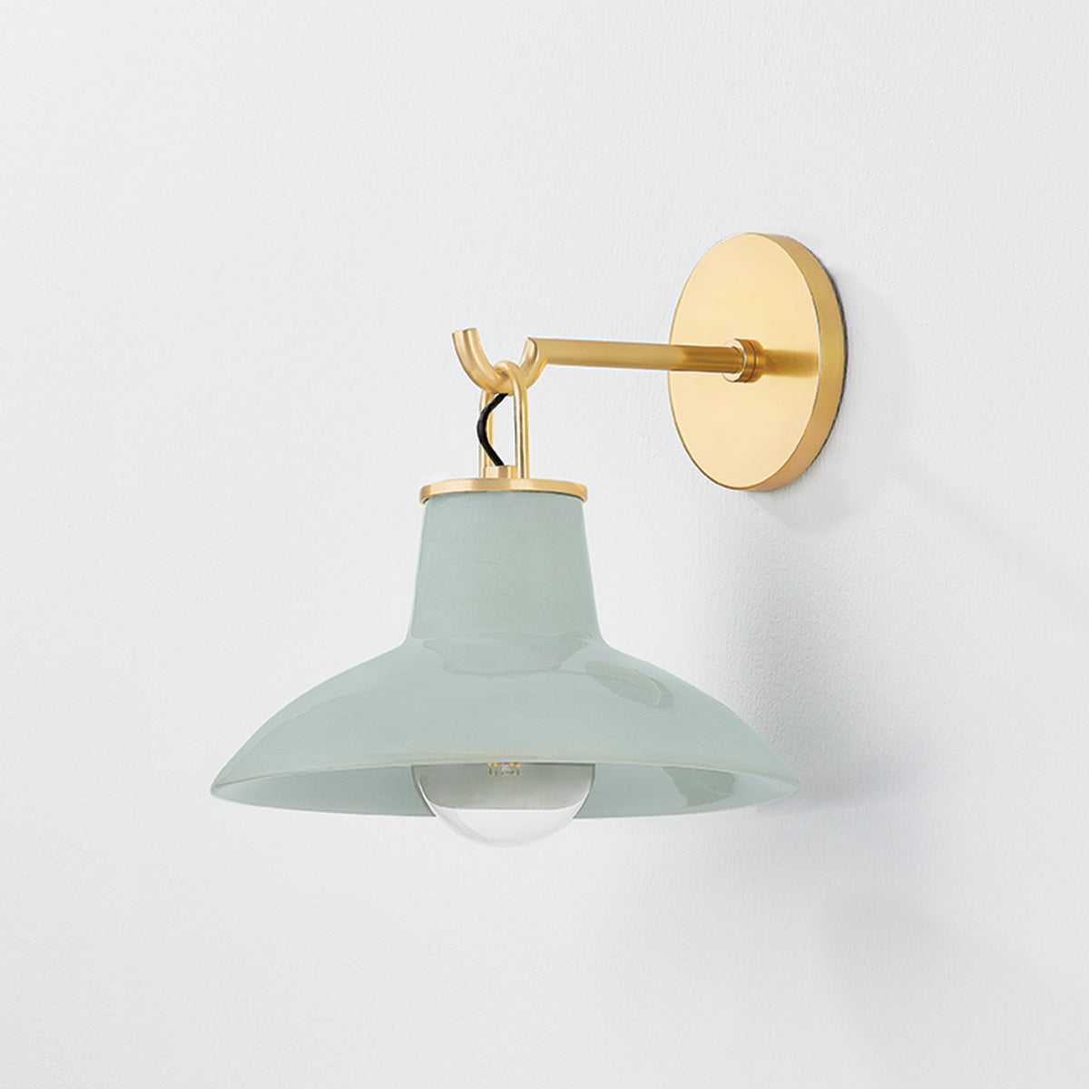 Hudson Valley Pottersville Wall Sconce in Aged Brass, alternate view 1