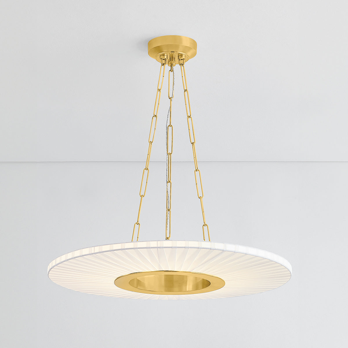 Hudson Valley Prattsburgh 30" Chandelier in Aged Brass, alternate view 2