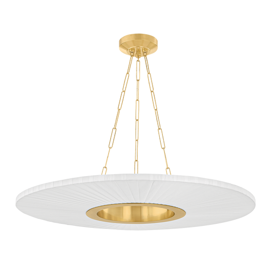 Hudson Valley Prattsburgh 40" Chandelier Aged Brass