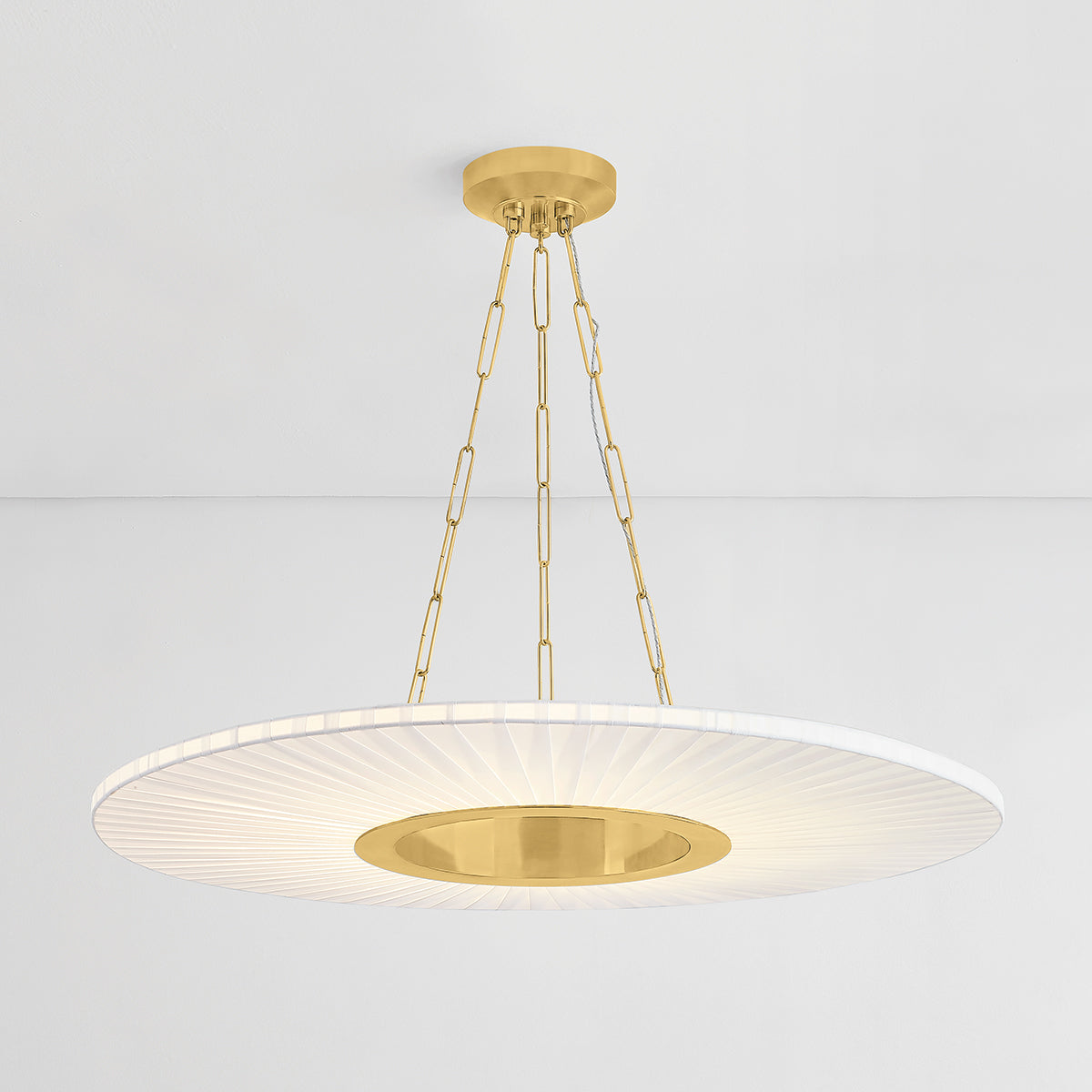 Hudson Valley Prattsburgh 40" Chandelier in Aged Brass, alternate view 2