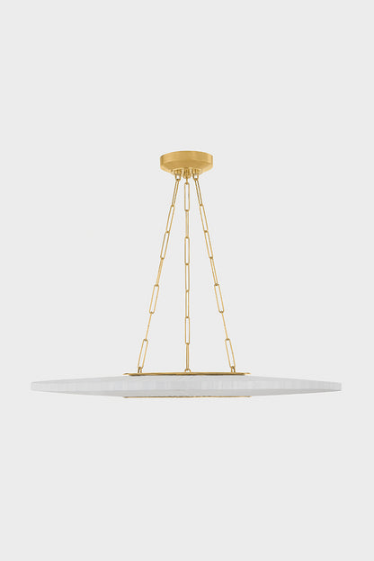 Hudson Valley Prattsburgh 40" Chandelier in Aged Brass, room setting 1