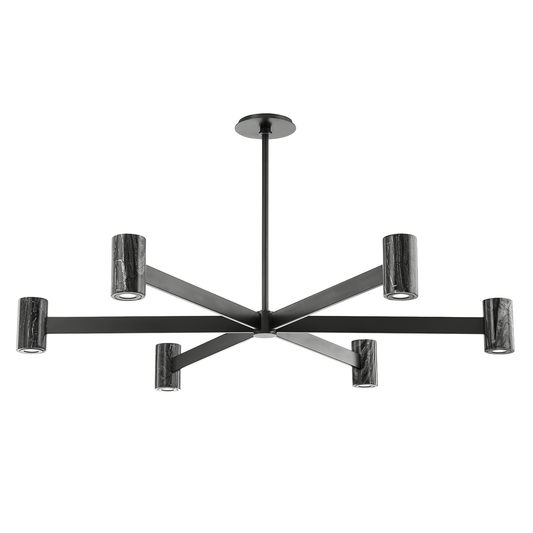 Hudson Valley Predock Chandelier Black Brass