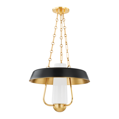 Hudson Valley Provincetown Lantern Aged Brass/Soft Black