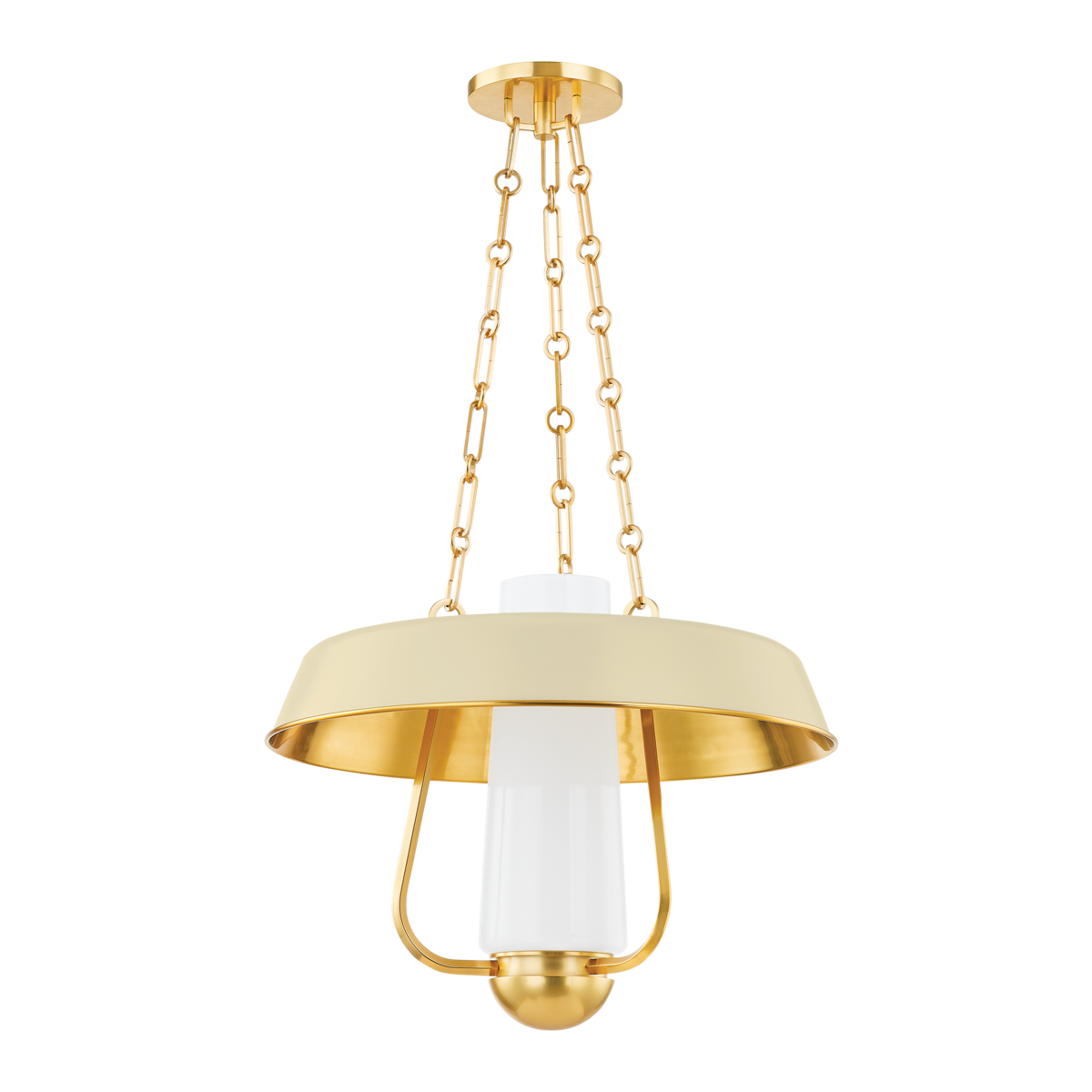 Hudson Valley Provincetown Lantern Aged Brass/Soft Sand