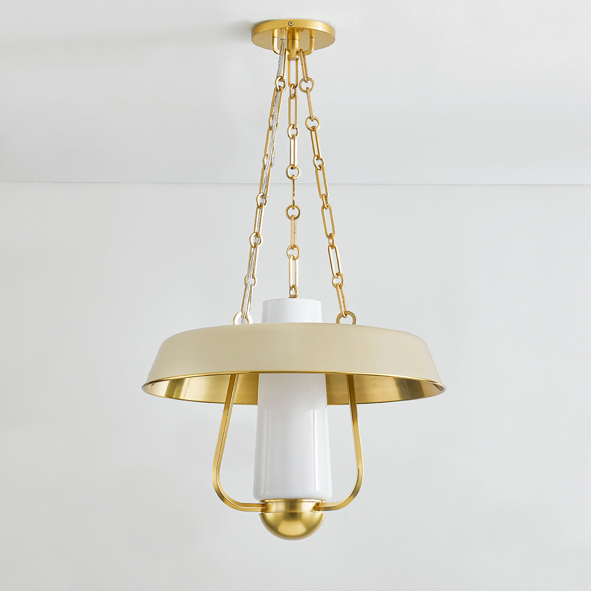 Hudson Valley Provincetown Lantern in Aged Brass / Soft Sand, alternate view 1