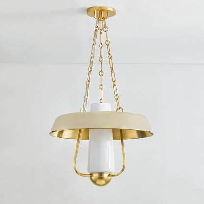 Hudson Valley Provincetown Lantern in Aged Brass / Soft Sand, alternate view 1