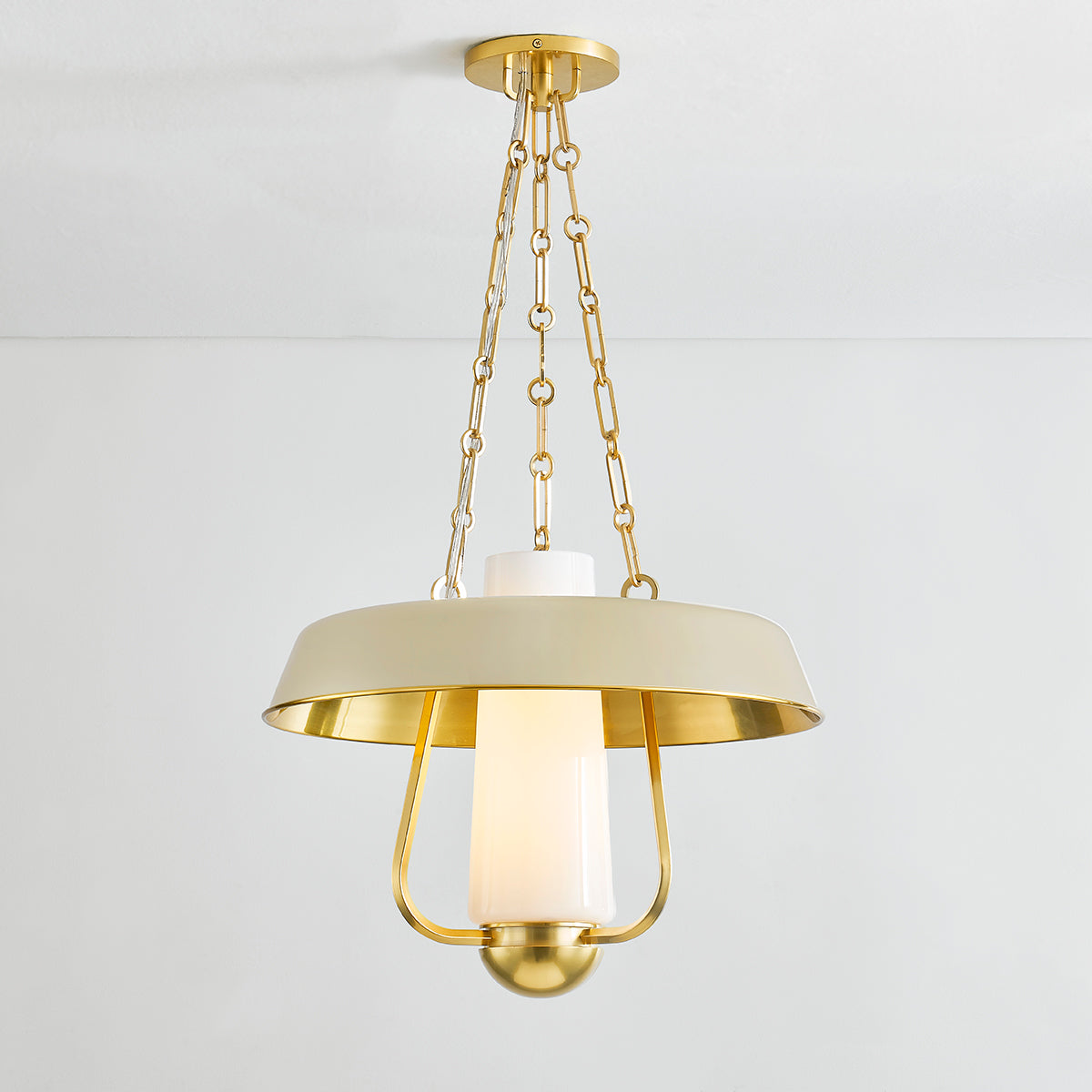 Hudson Valley Provincetown Lantern in Aged Brass / Soft Sand, alternate view 2