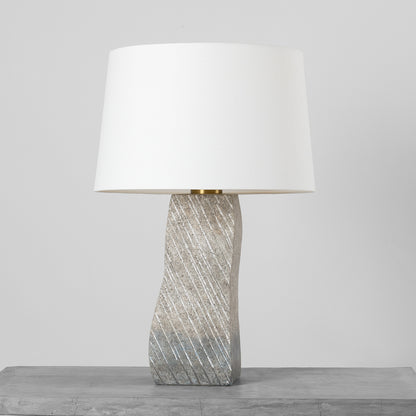 Hudson Valley Raiden Table Lamp in Aged Brass / Ceramic Windswept White, alternate view 1