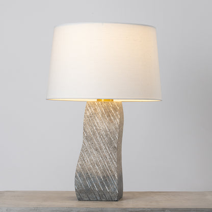 Hudson Valley Raiden Table Lamp in Aged Brass / Ceramic Windswept White, alternate view 2