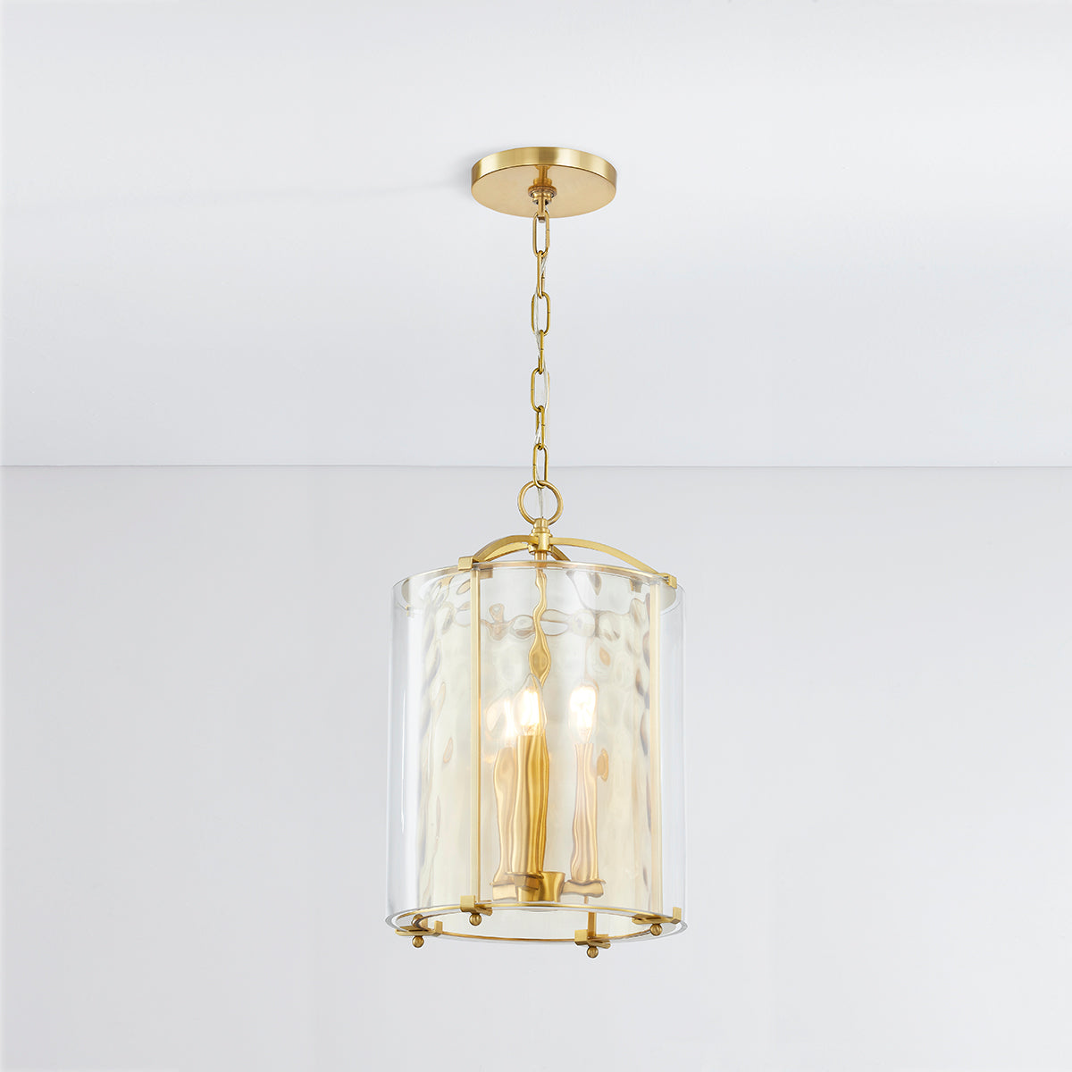 Hudson Valley Ramsey 3-Light Lantern in Aged Brass, alternate view 1