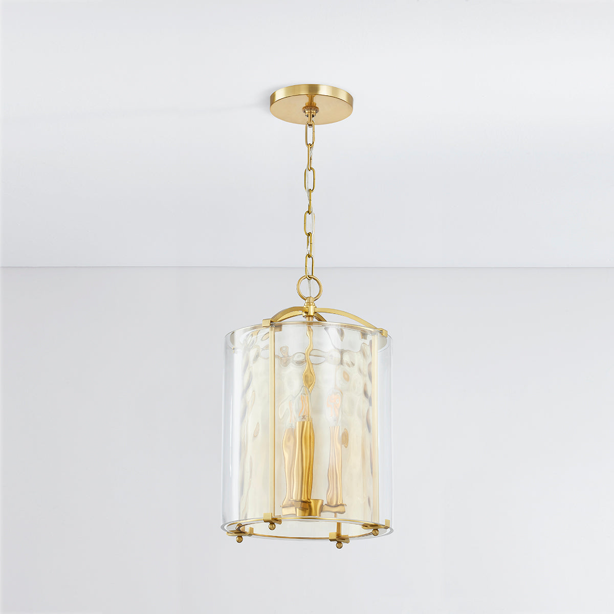 Hudson Valley Ramsey 3-Light Lantern in Aged Brass, alternate view 2