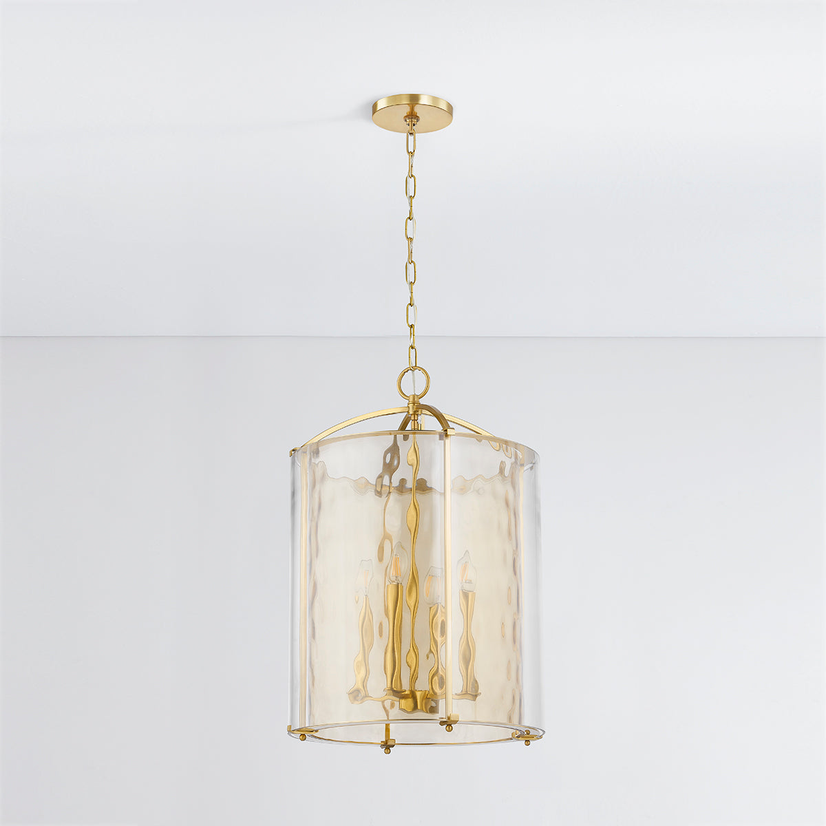 Hudson Valley Ramsey 4-Light Lantern in Aged Brass, alternate view 1