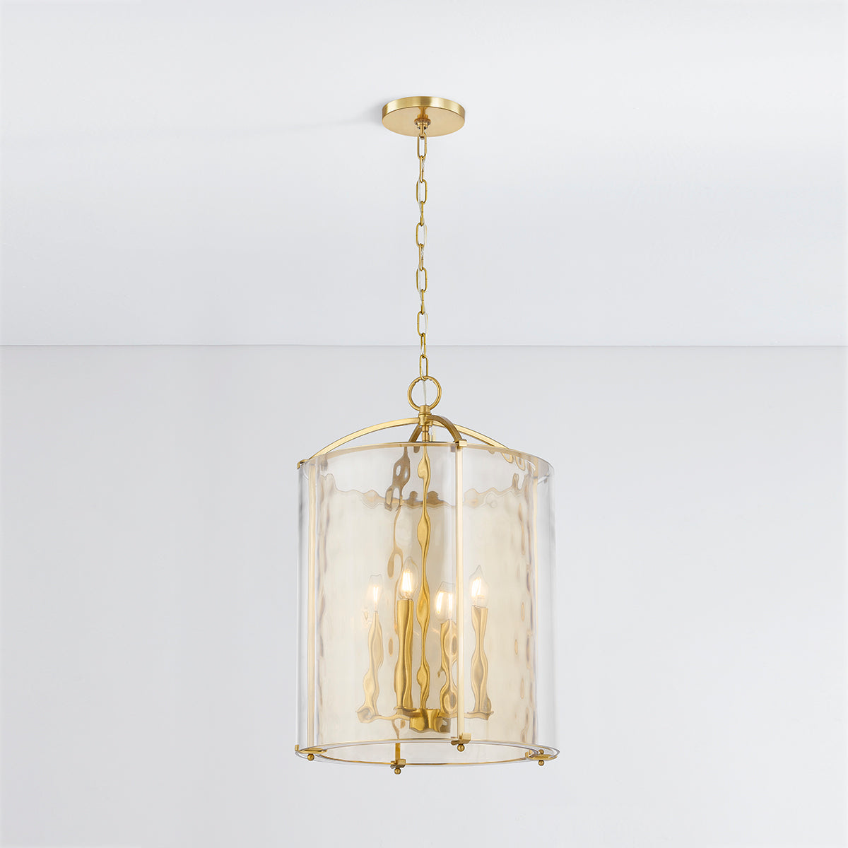 Hudson Valley Ramsey 4-Light Lantern in Aged Brass, alternate view 2
