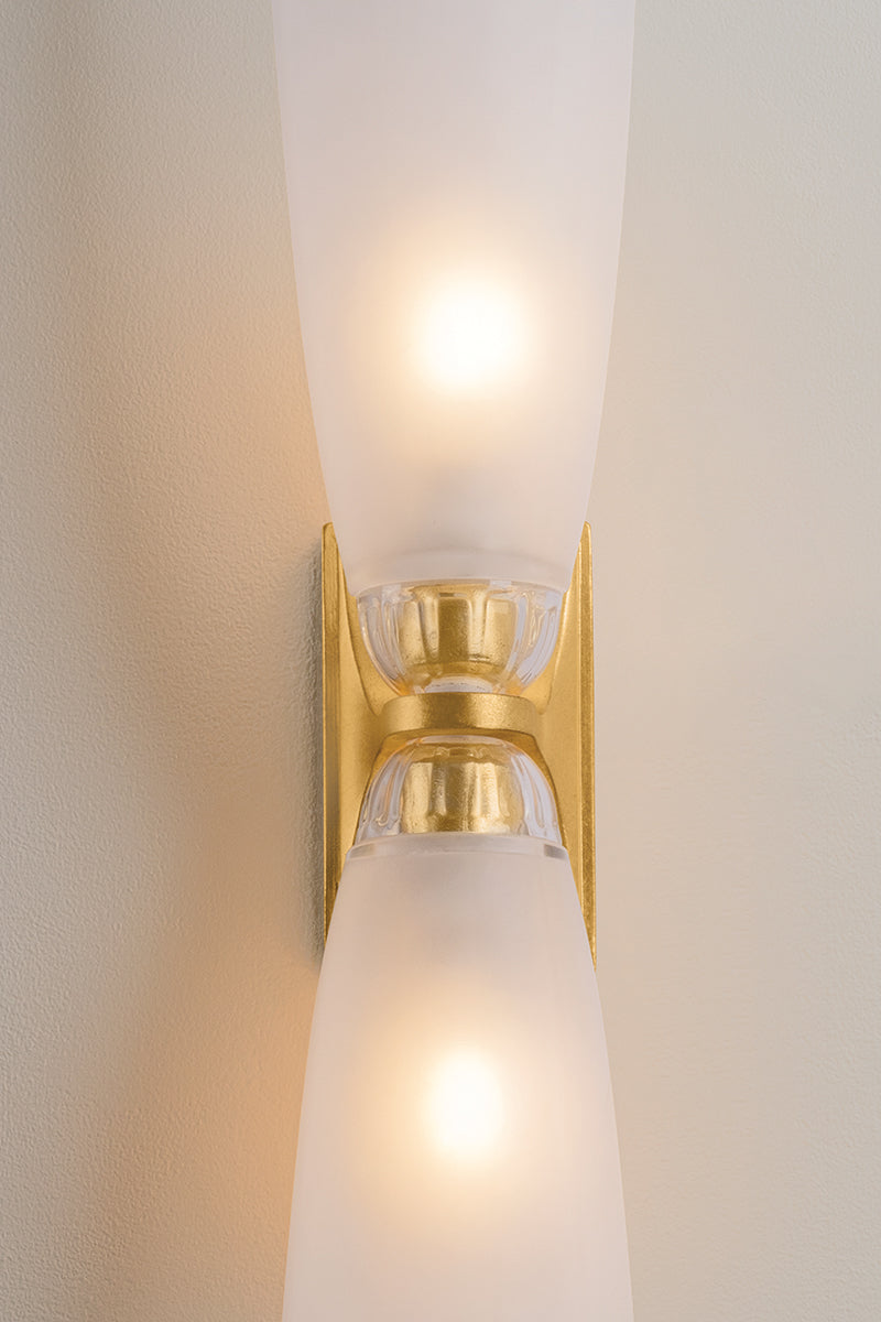 Hudson Valley Ravenswood 2-Light Bath & Vanity Light in Vintage Gold Leaf, room setting 2