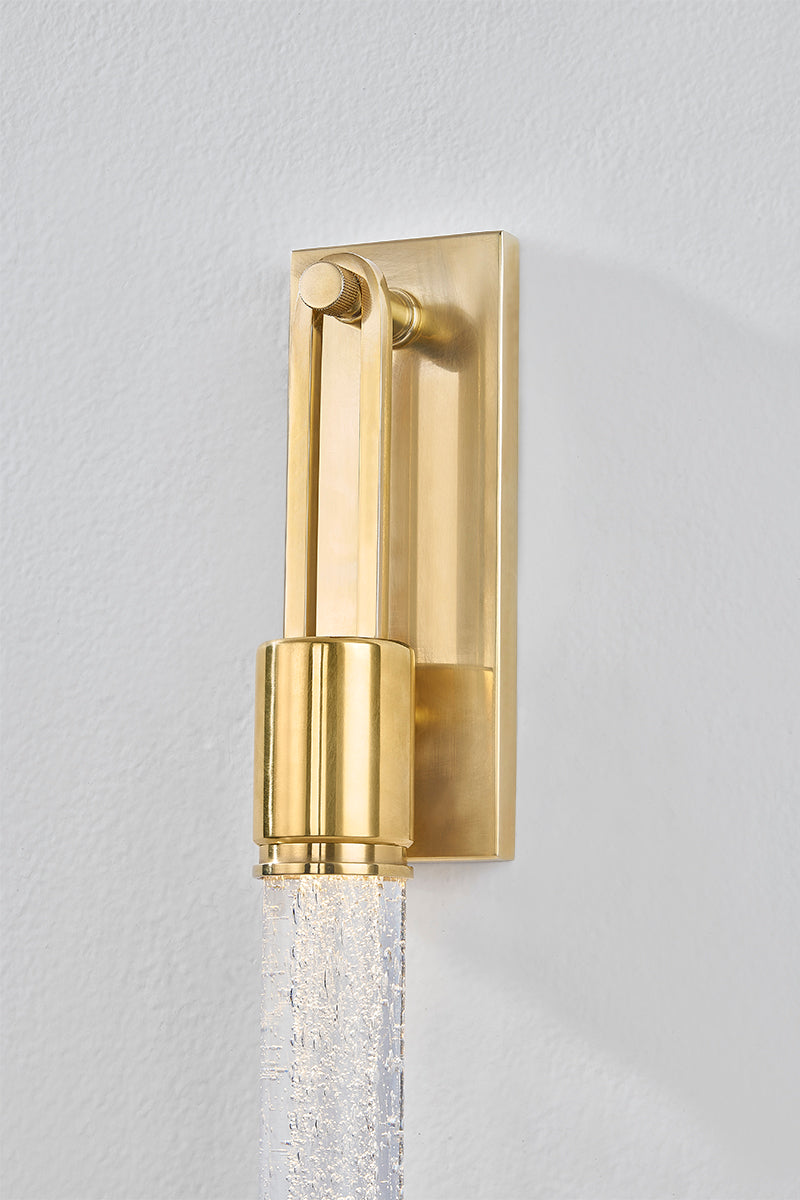 Hudson Valley Raynham Wall Sconce in Aged Brass, room setting 2