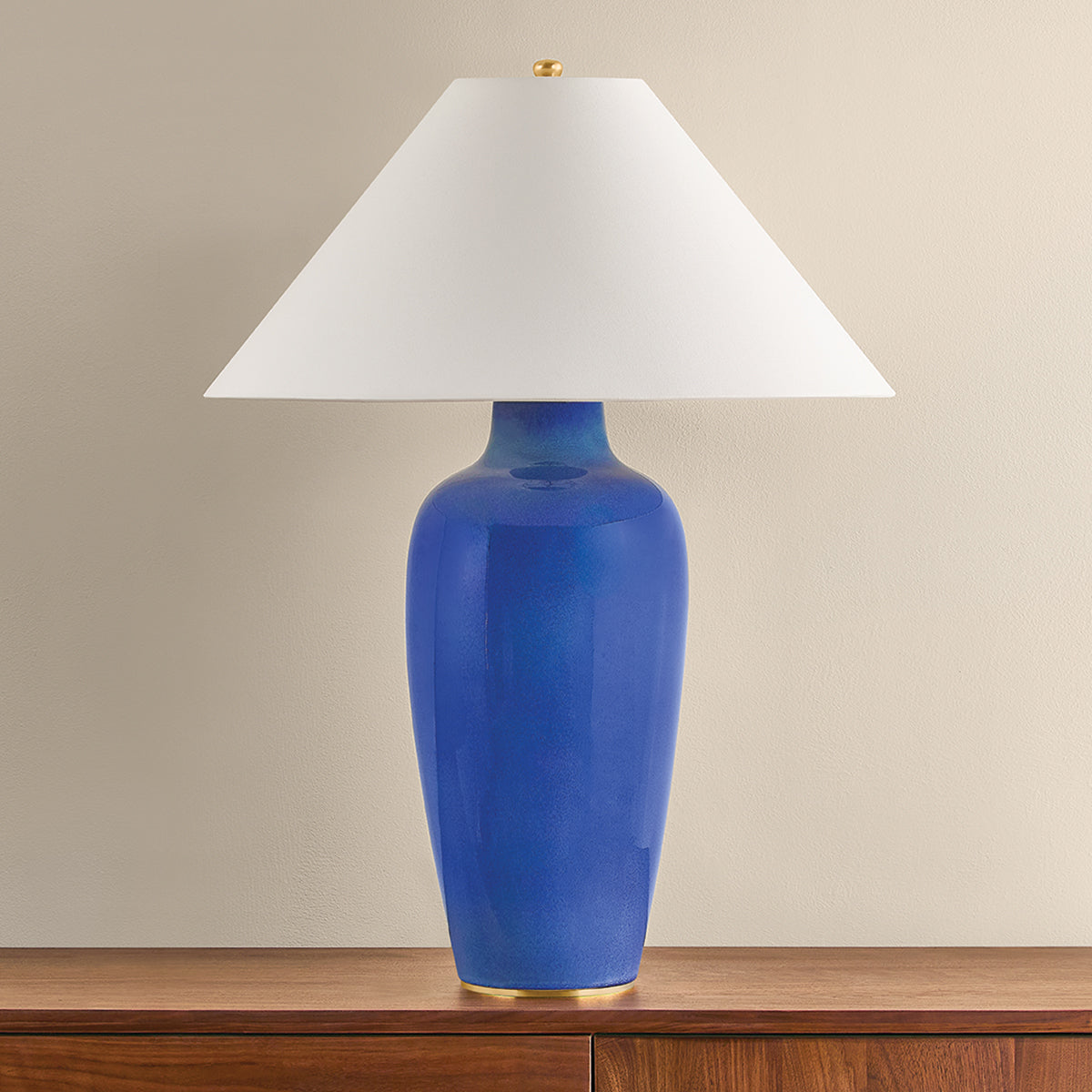 Hudson Valley Rhinelander Table Lamp in Aged Brass, alternate view 1