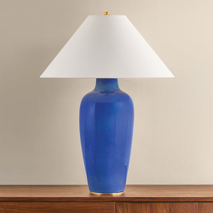 Hudson Valley Rhinelander Table Lamp in Aged Brass, alternate view 1